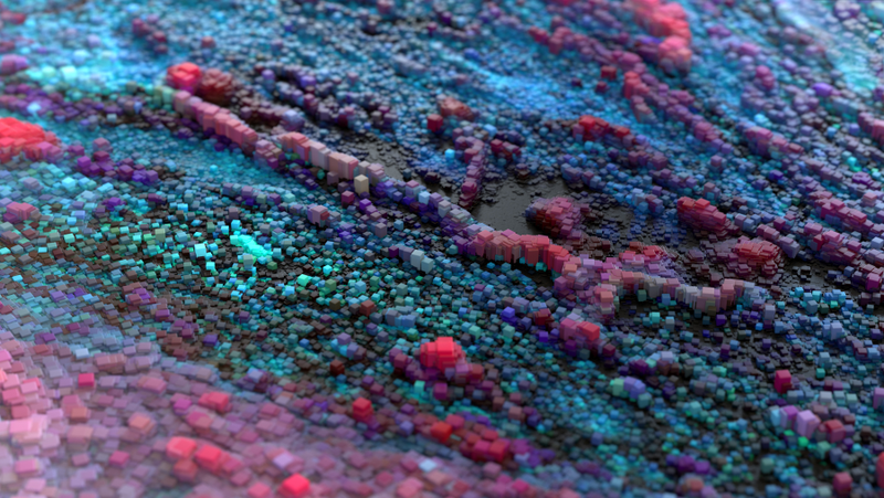 Illustration for article titled Gorgeous renders look like alien planets or Minecraft worlds